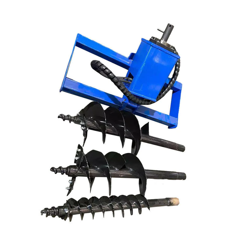Skid Steer Hydraulic Auger with 3 bits(6, 12, 14) | AGT-SSECAG-Y-BL