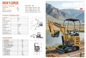 1 Ton, RATO Engine Mini Excavator | MX12RX